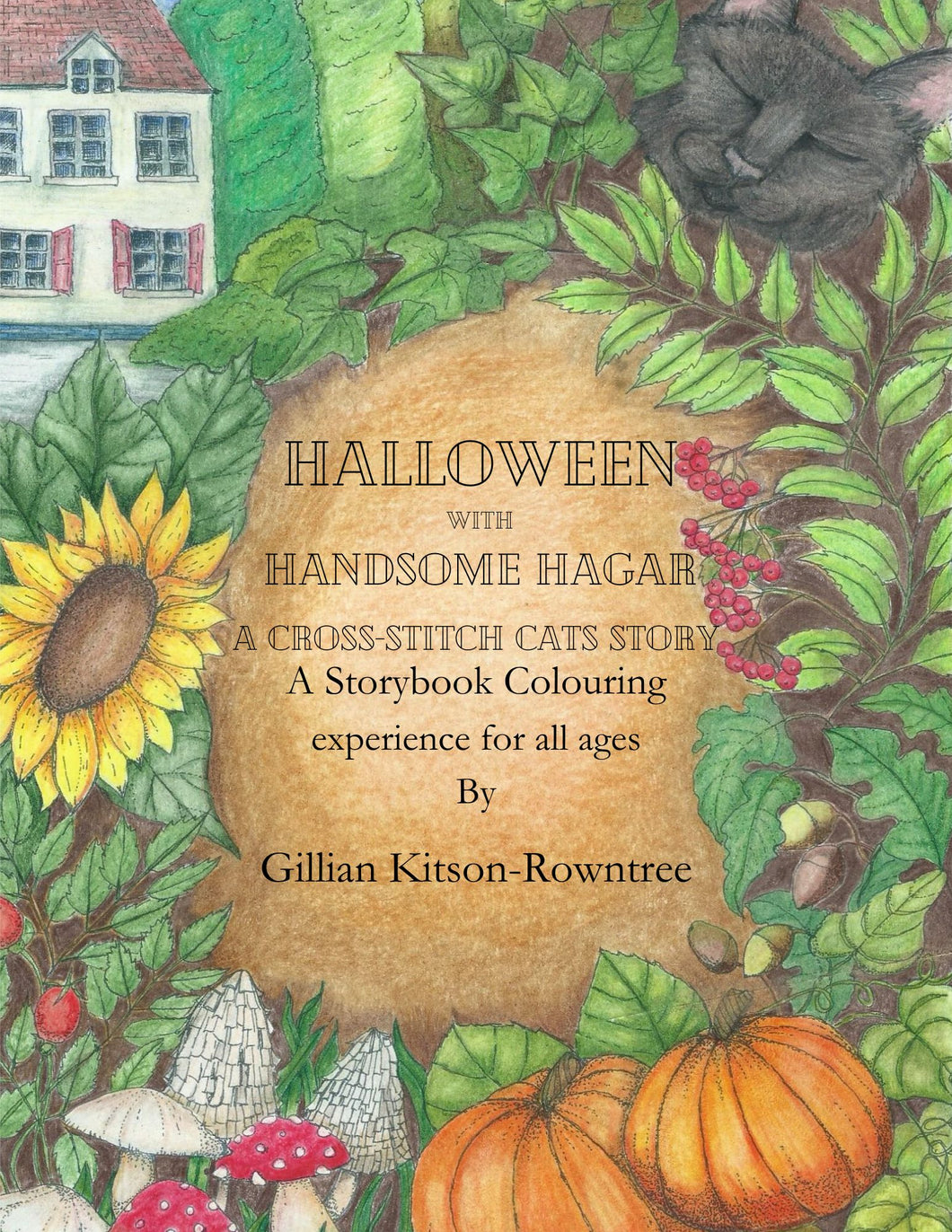 Halloween with Handsome Hagar: A Cross-Stitch Cats Story: colouring book, Story book