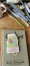 Magnetic bookmark, cosy up with a book, Jenny from the Cross-Stitch cats stories