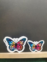 butterfly stickers, found art work brightly coloured  stickers for journaling and scrapbooking