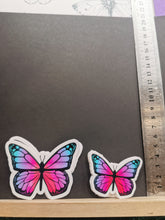 butterfly stickers, found art work brightly coloured  stickers for journaling and scrapbooking