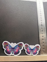butterfly stickers, found art work brightly coloured  stickers for journaling and scrapbooking