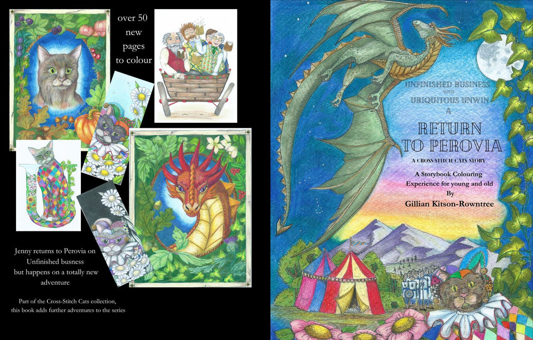 Unfinished Business with Ubiquitous Unwin, A Return to Perovia, colouring storybook