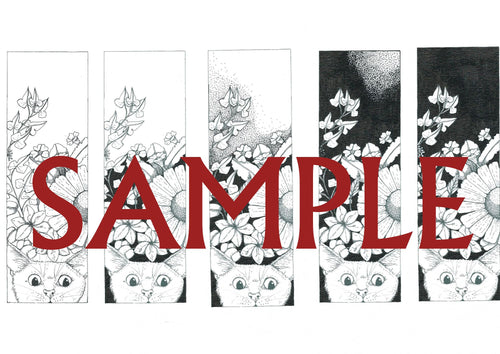 PDF download, bookmarks to  print and colour cats 2 versions  both files, book marks