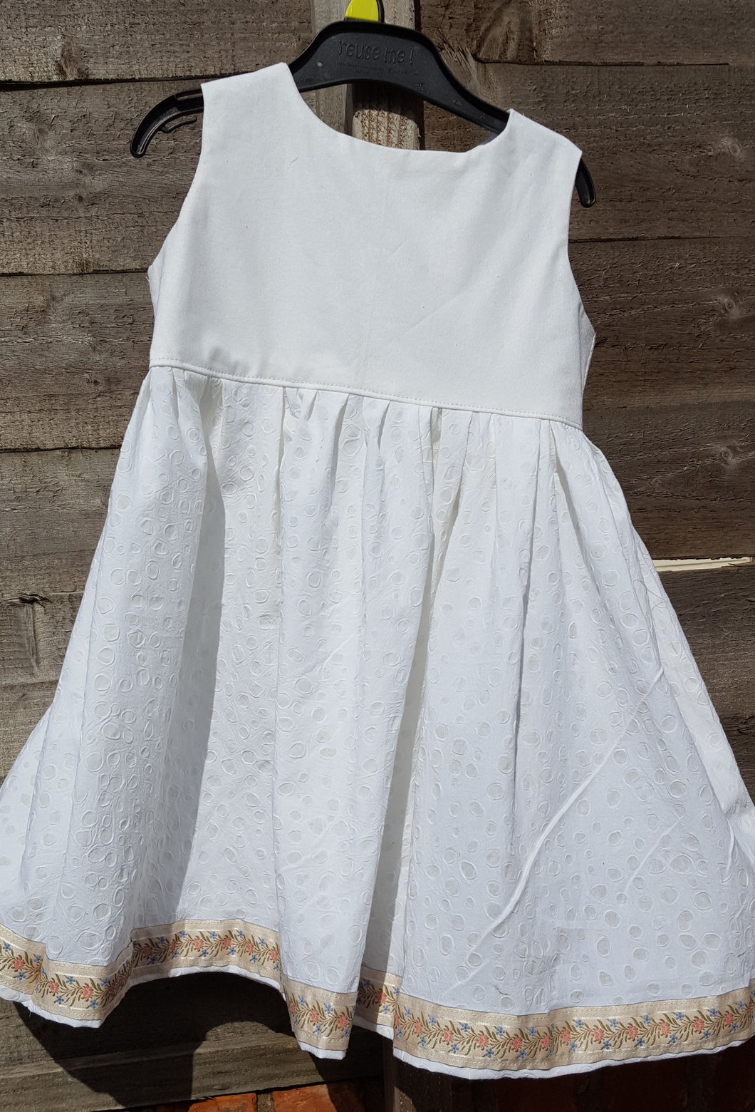 cream on cream print dress