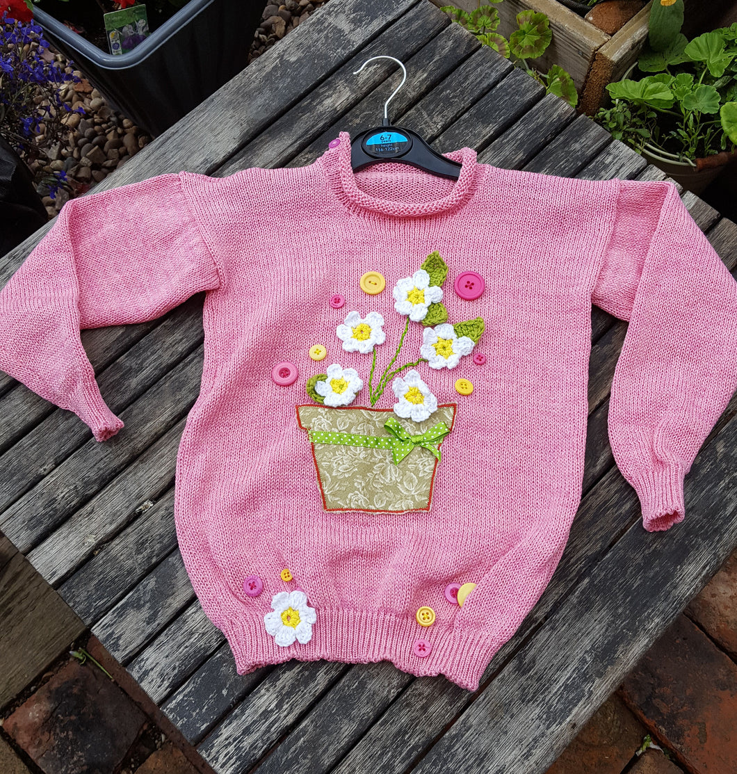 appliqued cotton jumper
