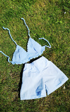 summer shorts suit in blue