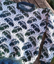 blue - green shaded yarn