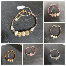 Divinity Bracelets, Handmade, with Lampwork focal beads & Tibetan silver spacers,
