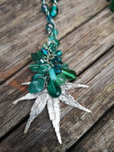 silver plated leaf necklace