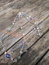 hand made necklace with crystal cross