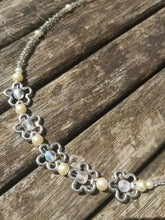 snow flowers crystal necklace