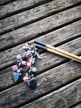 Geisha: hair sticks, Hair chopsticks, beaded hair accessories, sold per pair, Hair Jewellery