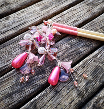 Geisha: hair sticks, Hair chopsticks, beaded hair accessories, sold per pair, Hair Jewellery