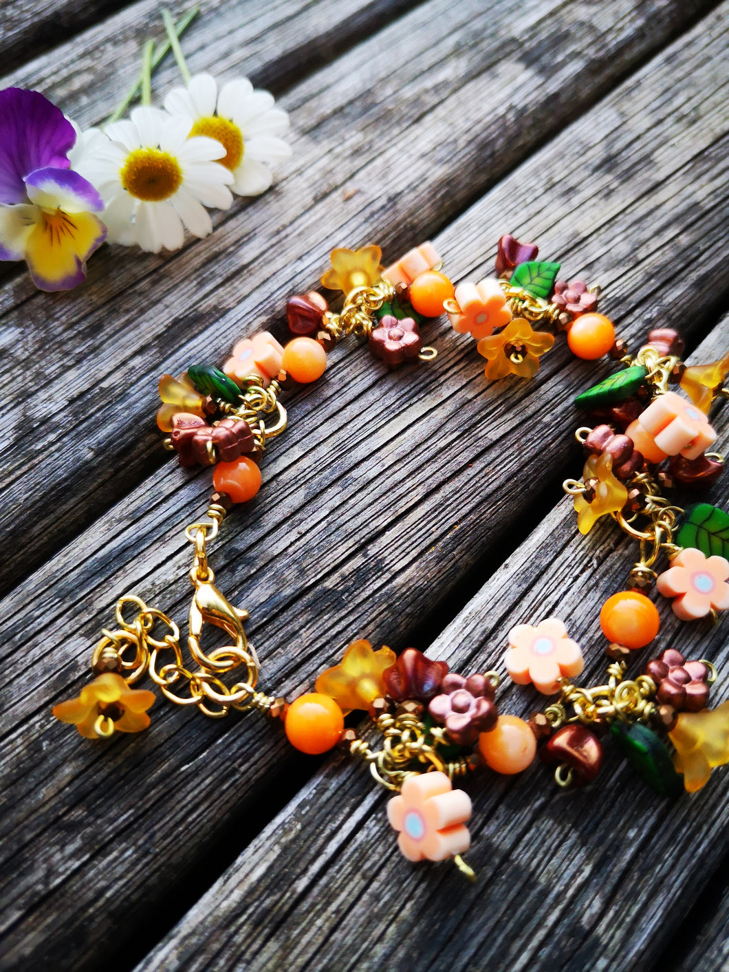 Dainty Flowers bracelet, handmade, delicate, bridesmaid or prom bracelets. you choose