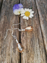 Artistry Earrings, electroplated teardrops, Austrian crystals.