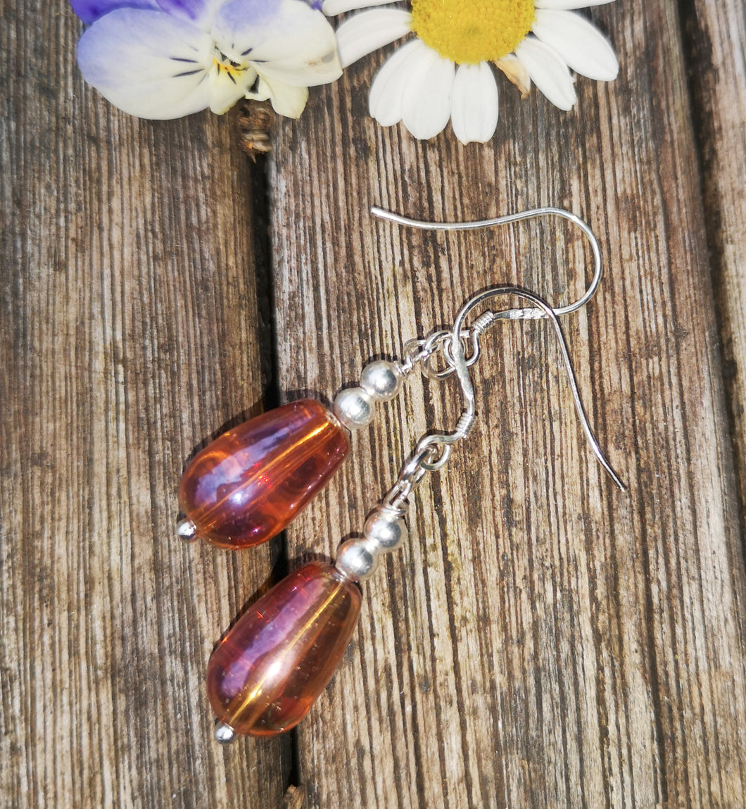 Artistry Earrings, electroplated teardrops, Austrian crystals.