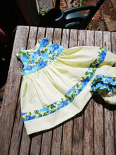 Blue Roses, gorgeous baby girls dress and frilly pants set for your little angel 3- 6m sizing...