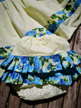 Blue Roses, gorgeous baby girls dress and frilly pants set for your little angel 3- 6m sizing...