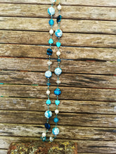 Blossoms.. long necklaces, hand made beaded chain with polymer clay beads