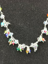Harlequin hand wired crystal necklace in choice of 4 metals