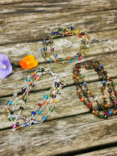 Kaleidoscope: Stunning, hand wired triple stranded Austrian crystal bracelet in 3 colour choices of metal