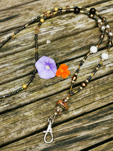 Beaded Lanyard, back to school, pass holder, necklace chain, id holder chain breakaway fastener