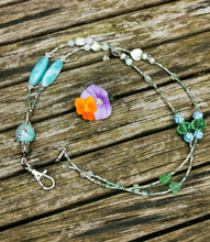 Beaded Lanyard, back to school, pass holder, necklace chain, id holder chain breakaway fastener