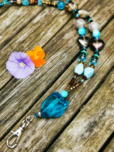 Beaded Lanyard, back to school, pass holder, necklace chain, id holder chain breakaway fastener