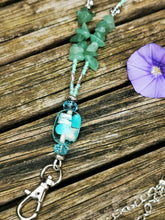 Beaded Lanyard, back to school, pass holder, necklace chain, id holder chain breakaway fastener