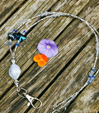 Beaded Lanyard, back to school, pass holder, necklace chain, id holder chain breakaway fastener