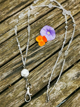 Beaded Lanyard, back to school, pass holder, necklace chain, id holder chain breakaway fastener