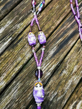 Lanyard, necklace chain, character beads, crystals,  breakaway fastener, ID holder, pass holder
