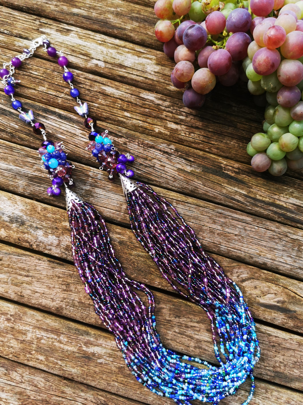 Stranded and beaded  multi strand  statement necklaces  The