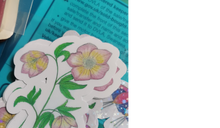 Stickers, set of 13 floral stickers, exclusive to Phoenix Designs, hand drawn original designs.