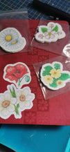 Stickers, set of 13 floral stickers, exclusive to Phoenix Designs, hand drawn original designs.