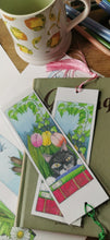 Perovian Cat bookmark, colour printed and laminated books and cat