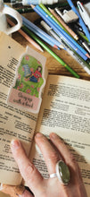Magnetic bookmark, cosy up with a book, Jenny from the Cross-Stitch cats stories