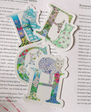 Stickers, set of 28 Cross-Stitch Cats  stickers each letter of the alphabet .exclusive to Phoenix Designs.