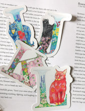 Stickers, set of 28 Cross-Stitch Cats  stickers each letter of the alphabet .exclusive to Phoenix Designs.