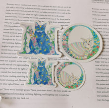 Stickers, set of 28 Cross-Stitch Cats  stickers each letter of the alphabet .exclusive to Phoenix Designs.