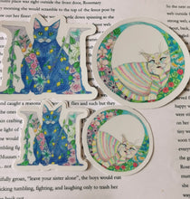 Stickers, set of 28 Cross-Stitch Cats  stickers each letter of the alphabet .exclusive to Phoenix Designs.