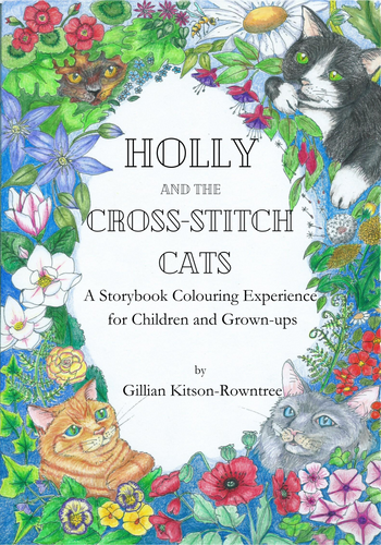 Holly and the Cross-Stitch Cats, the first story book colouring book in the series