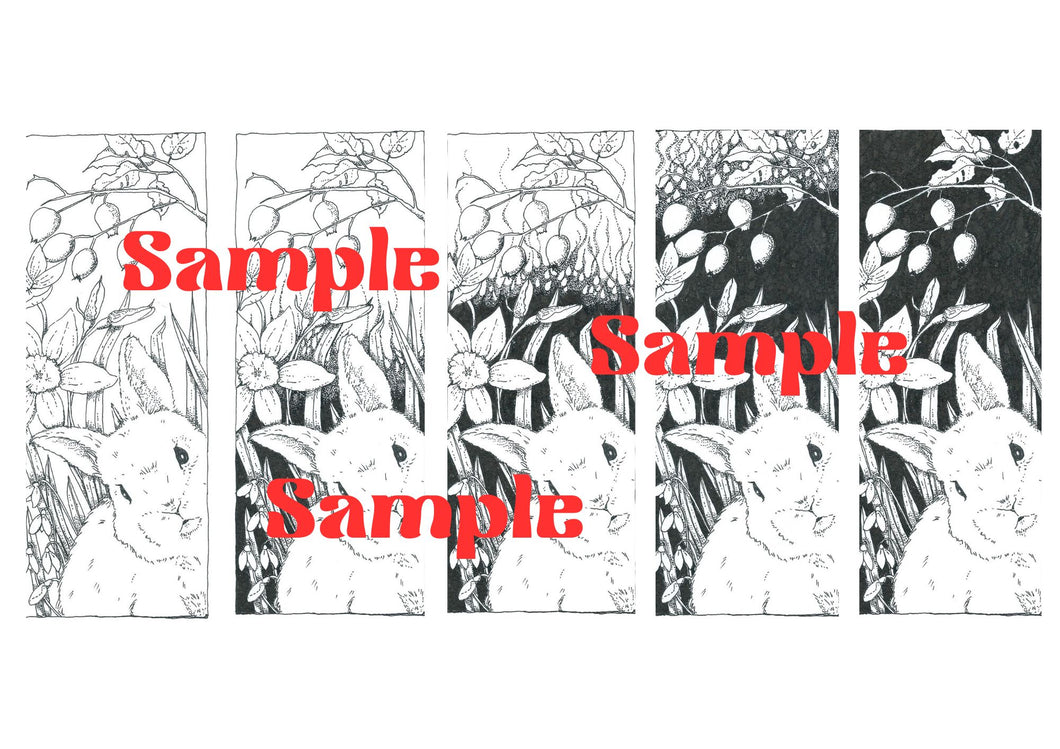 PDF download bundle, Jethro bunny bookmark and colouring page