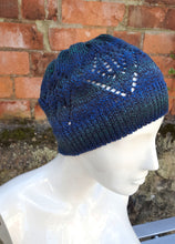 Lace knit beanie, festival cloche type hat