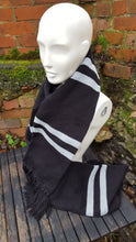 black and grey harry potter scarf