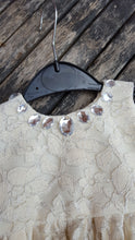 cream lace and bling