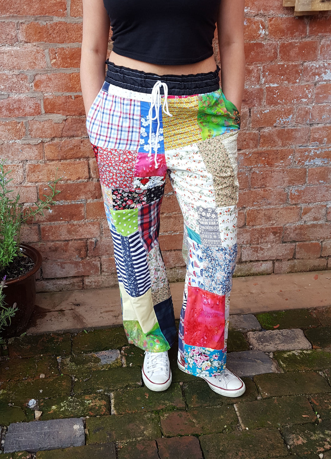 Festival, Hippie, patchwork, Pants, Handmade patchwork trousers,  alternative lounge pants