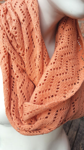 dark coral infinty scarf