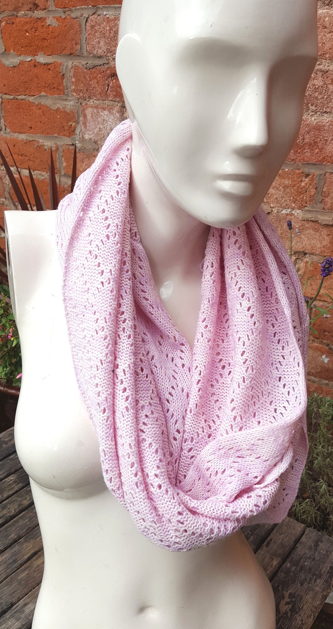 soft pink mobius scarf