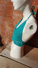 halter neck cotton crochet top